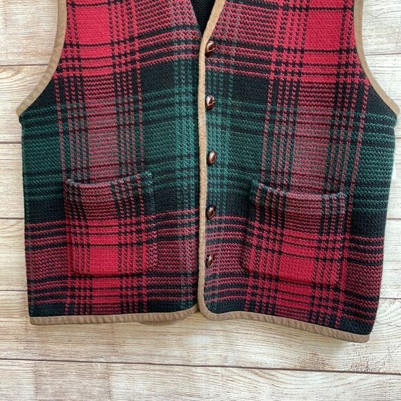 VINTAGE TOMMY HILFIGER PLAID WOOL VEST - Picture 3 of 6